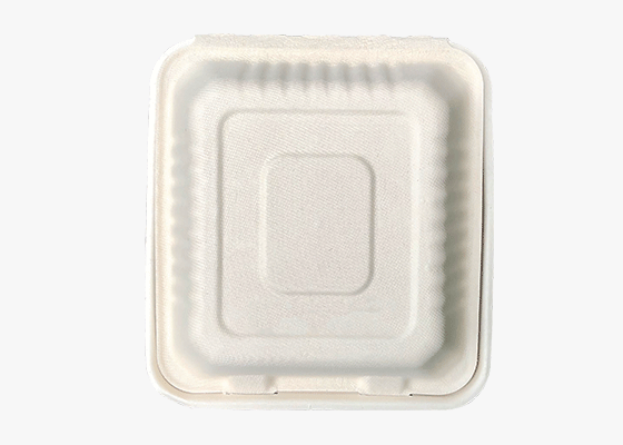 泰國工廠大量現貨供應：紙漿模塑餐具: 8寸鎖盒 型號2